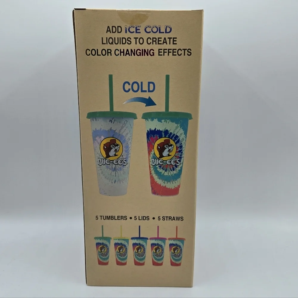 Buc-ee's Color Changing Tumblers 5 Pack